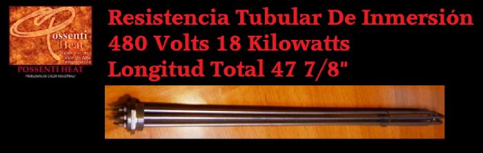 RESISTENCIA TUBULAR INMERSION POSSENTI HEAT